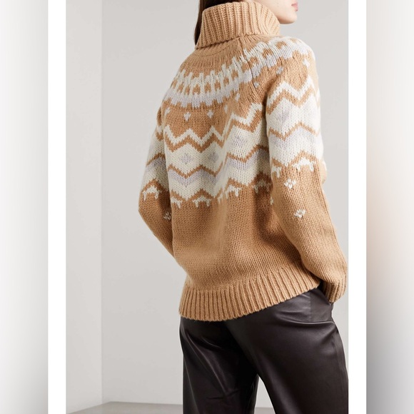 Bogner Sophi fair isle cashmere turtleneck ski sweater - Picture 3 of 11